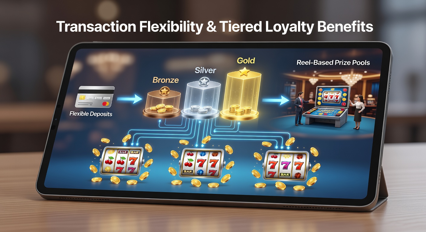 Portable casino app displaying seamless deposit options alongside tiered loyalty progress and active reel-based jackpot indicators
