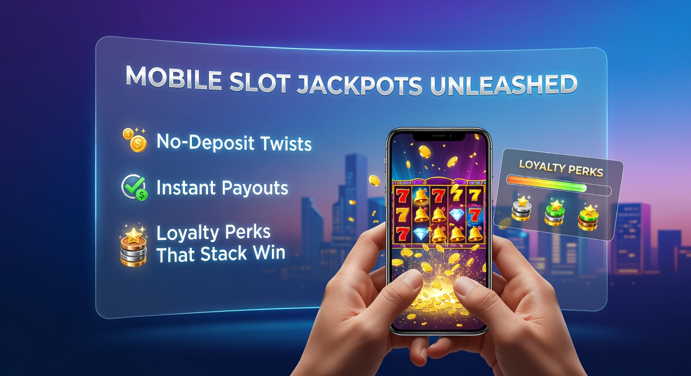 Dynamic graphic of instant payout flow from mobile slot jackpot to wallet, with loyalty tiers glowing in the background
