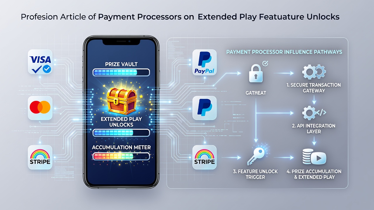 Smartphone screen displaying prize accumulation interface with payment processor icons integrated into extended play feature unlocks
